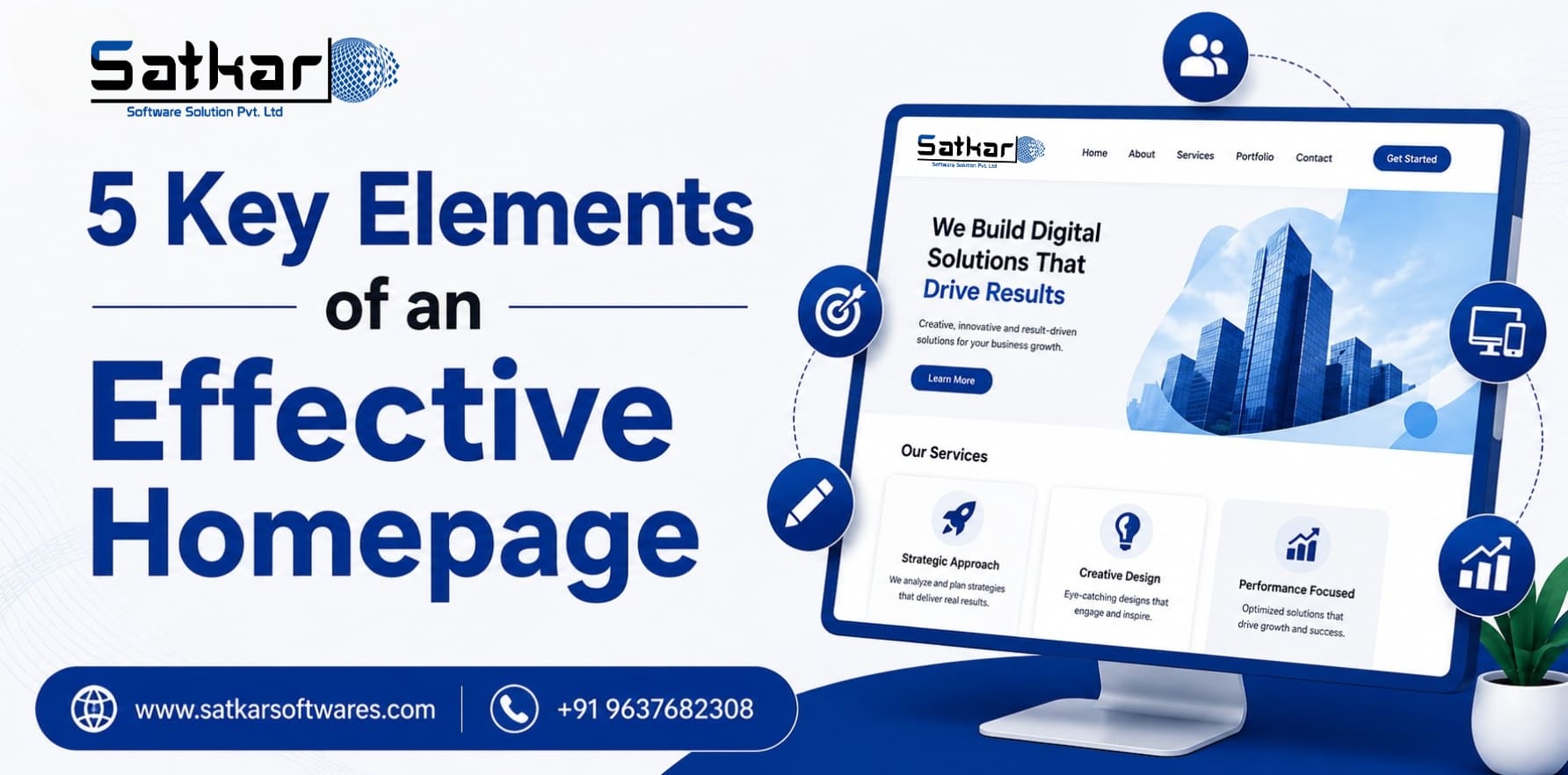 Tablet showing an effective homepage layout