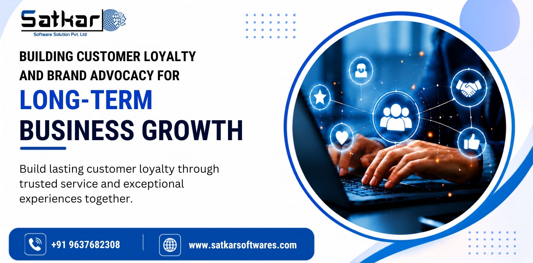 Globe of connected customer icons representing loyalty and brand advocacy