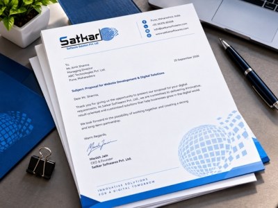 Printed Satkar letterhead with a signature